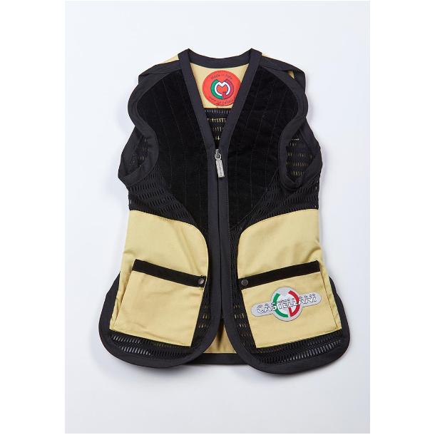 Castellani junior vest sort/gul