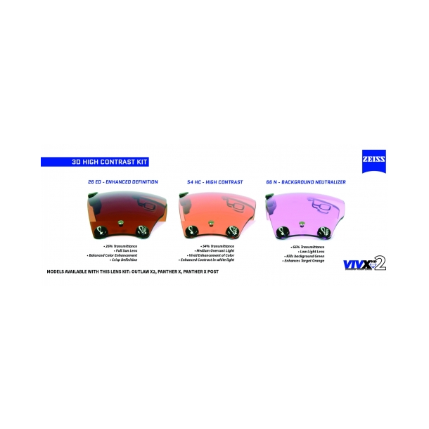 OUTLAW X7 ZEISS VIVX2 3D HIGH CONTRAST KIT 